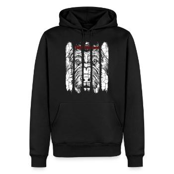 Lévrier irlandais - Sweat à capuche Premium bio Homme - noir - Devant - Nico (187cm)