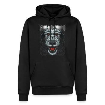 Lévrier irlandais - Sweat à capuche Premium bio Homme - noir - Devant - Nico (187cm)