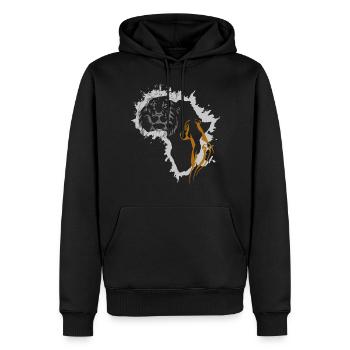 Rhodesian Ridgeback Löwe Afrika Liebhaber RR - Männer Premium Bio Hoodie - Schwarz - Vorne - Nico (187cm)