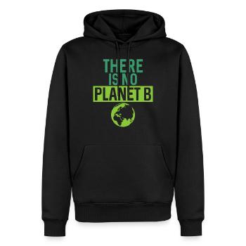 Il n'y a pas de Support Planet B Vert - Sweat à capuche Premium bio Homme - noir - Devant - Nico (187cm)