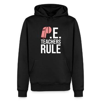 Cadeau de classe drôle de gymnase d'école de règle d'enseignants de PE - Sweat à capuche Premium bio Homme - noir - Devant - Nico (187cm)