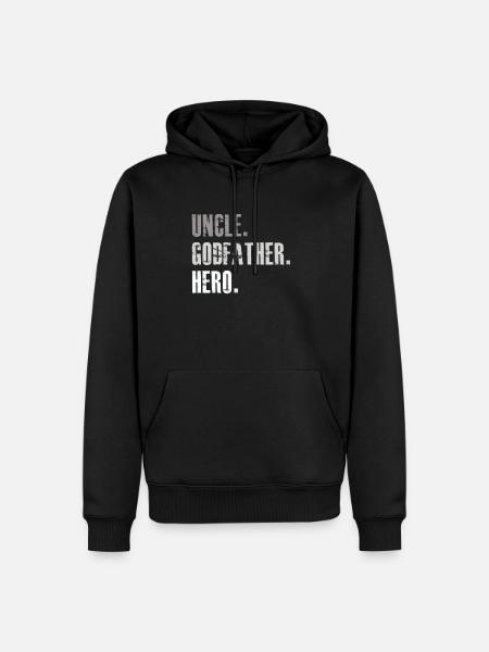 Oncle parrain parrain - Sweat à capuche Premium bio Homme - noir