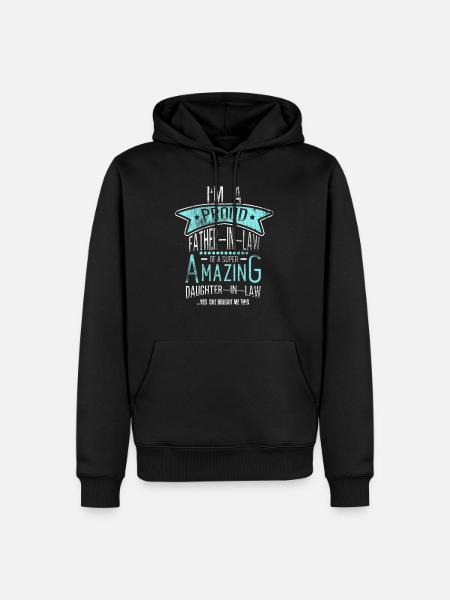 Stolzer Schwiegervater - Männer Premium Bio Hoodie - Schwarz