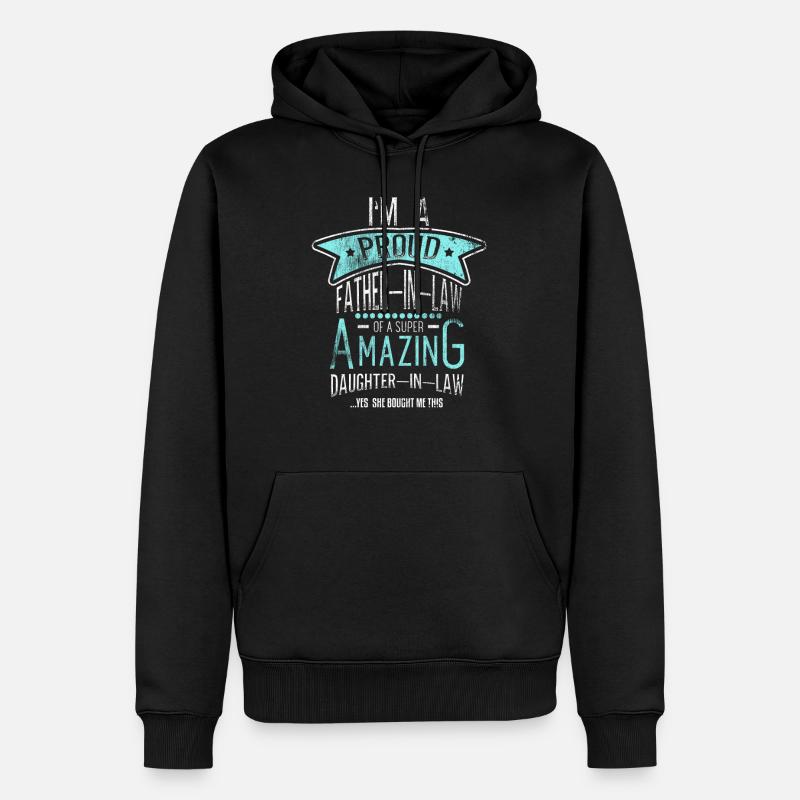 Stolzer Schwiegervater - Männer Premium Bio Hoodie - Schwarz