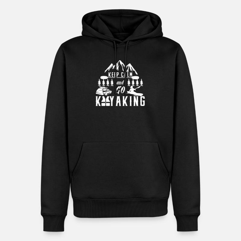 Kayak Kayaker Paddelboot Cadeau Kayak - Sweat à capuche Premium bio Homme - noir