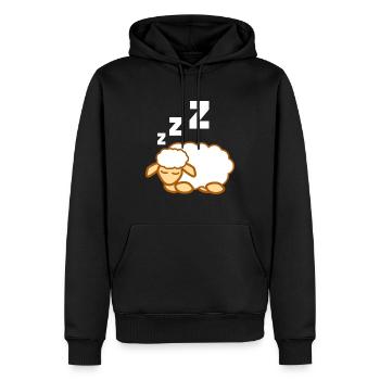 mouton cadeau de laine fourrure - Sweat à capuche Premium bio Homme - noir - Devant - Nico (187cm)