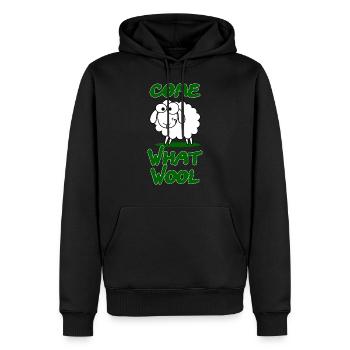 Come What Wool Schaaf Witziges Design Geschenk - Männer Premium Bio Hoodie - Schwarz - Vorne - Nico (187cm)