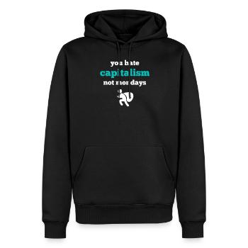 Montag hassen Kapitalismus Ich hasse Montage shirt - Männer Premium Bio Hoodie - Schwarz - Vorne - Nico (187cm)