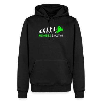 Motorbike Evolution Bike Gift - Men’s Premium Organic Hoodie - black - Front - Nico (187cm)