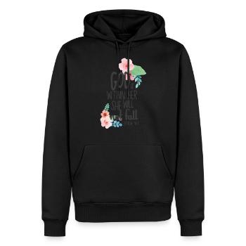 Bibel inspirierend zitiert Gott in ihrem Fall nicht - Männer Premium Bio Hoodie - Schwarz - Vorne - Nico (187cm)