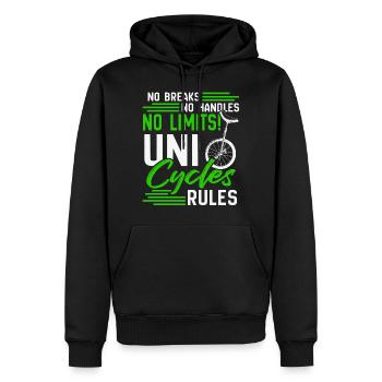 Einrad - Männer Premium Bio Hoodie - Schwarz - Vorne - Nico (187cm)