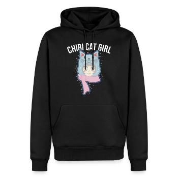 Chibi Katzen Mädchen Anime Senpai Baku Geschenk - Männer Premium Bio Hoodie - Schwarz - Vorne - Nico (187cm)