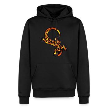 salamander - Männer Premium Bio Hoodie - Schwarz - Vorne - Nico (187cm)