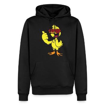 Cool Canard T-shirt Drôle idée de cadeau - Sweat à capuche Premium bio Homme - noir - Devant - Nico (187cm)