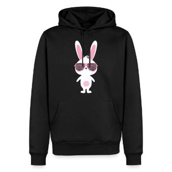 Cool lièvre la surprise idée cadeau - Sweat à capuche Premium bio Homme - noir - Devant - Nico (187cm)