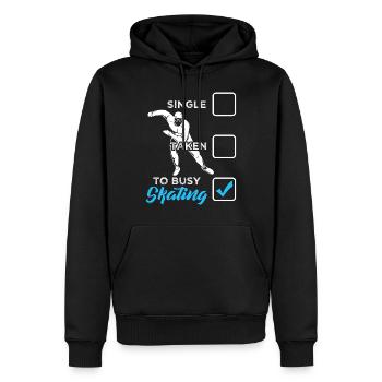 Funny Single Taken I’m Busy Speed Patinage - Sweat à capuche Premium bio Homme - noir - Devant - Nico (187cm)