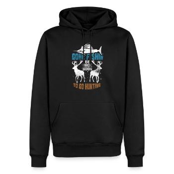 Allé pêcher Huntin - Sweat à capuche Premium bio Homme - noir - Devant - Nico (187cm)