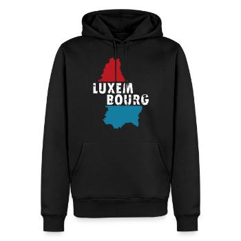 Luxembourg - Sweat à capuche Premium bio Homme - noir - Devant - Nico (187cm)
