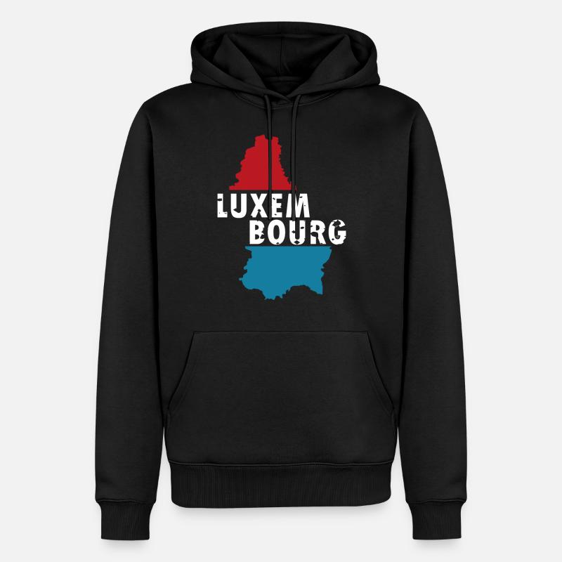 Luxembourg - Sweat à capuche Premium bio Homme - noir