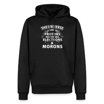 Sarkasmus Universum Wissenschaft Trottel Geschenk - Männer Premium Bio Hoodie - Schwarz - Vorne - Nico (187cm)