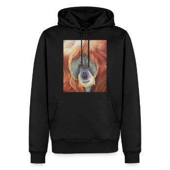 Orang Utan - Männer Premium Bio Hoodie - Schwarz - Vorne - Nico (187cm)