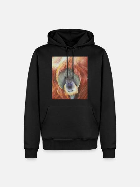 Orang Utan - Männer Premium Bio Hoodie - Schwarz