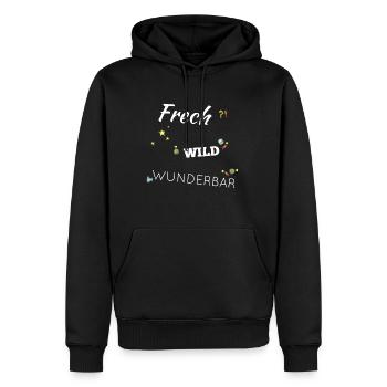 Frech Sauvage femmes Chemise - Sweat à capuche Premium bio Homme - noir - Devant - Nico (187cm)