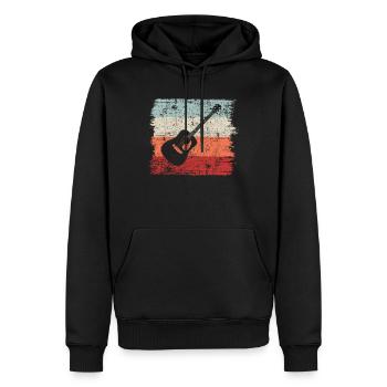 Idée cadeau vintage - Sweat à capuche Premium bio Homme - noir - Devant - Nico (187cm)