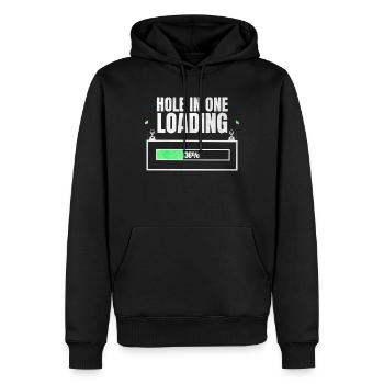 Hole in one Golf Cadeau - Sweat à capuche Premium bio Homme - noir - Devant - Nico (187cm)