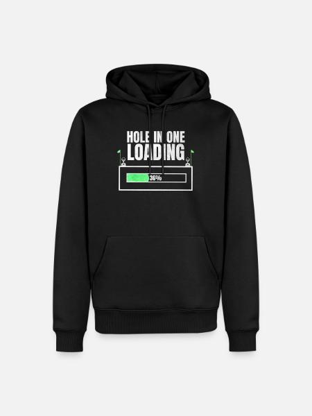 Hole in one Golf Geschenk - Männer Premium Bio Hoodie - Schwarz