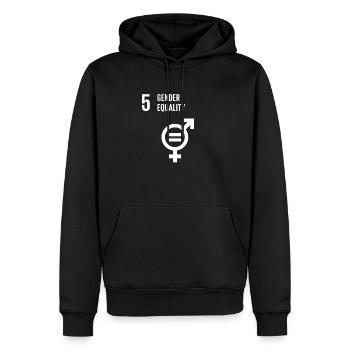 5 Globale Ziele für die Gleichstellung der Geschlechter - Männer Premium Bio Hoodie - Schwarz - Vorne - Nico (187cm)