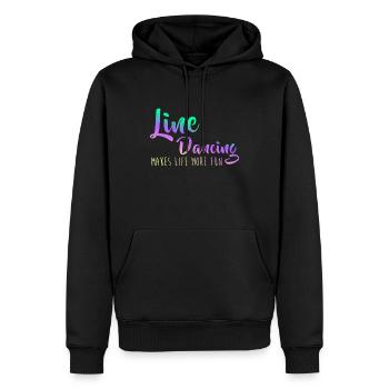 La danse en ligne rend la vie plus amusante - Sweat à capuche Premium bio Homme - noir - Devant - Nico (187cm)