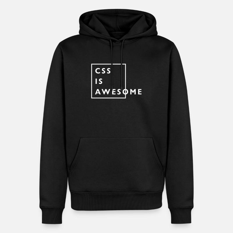 CSS est génial t-shirt - Sweat à capuche Premium bio Homme - noir