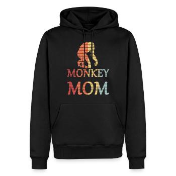 Singe maman singe maman - Sweat à capuche Premium bio Homme - noir - Devant - Nico (187cm)