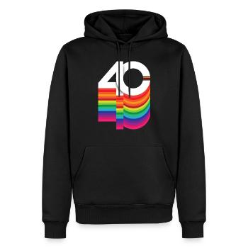 40 Jahre "Geburtstag" - Männer Premium Bio Hoodie - Schwarz - Vorne - Nico (187cm)