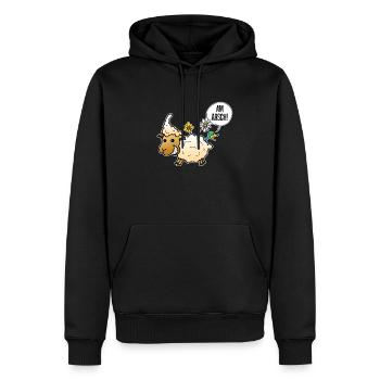 Am Arsch Schaf Lustig Blumen Comic Sarkasmus - Männer Premium Bio Hoodie - Schwarz - Vorne - Nico (187cm)
