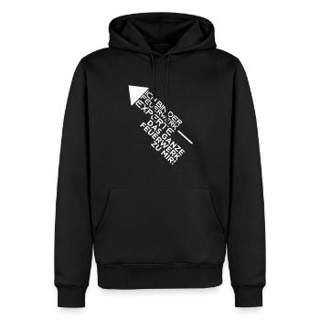 fireworks - Men’s Premium Organic Hoodie - black - Front - Nico (187cm)