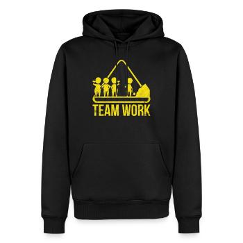 Teamwork Alkohol Bauarbeiter Handwerker Schutzhelm - Männer Premium Bio Hoodie - Schwarz - Vorne - Nico (187cm)