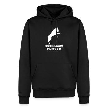 Doberman Doberman Cadeaux Chien Pinscher - Sweat à capuche Premium bio Homme - noir - Devant - Nico (187cm)