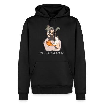 Nenn Mich Katzen Papa Mieze Daddy Kuschel Geschenk - Männer Premium Bio Hoodie - Schwarz - Vorne - Nico (187cm)