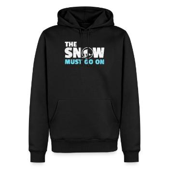 Continuer la neige Snowboard snowboarder cadeau - Sweat à capuche Premium bio Homme - noir - Devant - Nico (187cm)