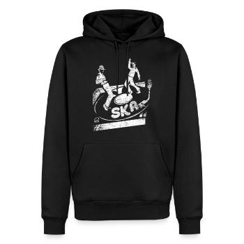 Genre de musique ska - Sweat à capuche Premium bio Homme - noir - Devant - Nico (187cm)