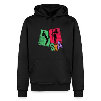 Cadeau de musique ska - Sweat à capuche Premium bio Homme - noir - Devant - Nico (187cm)