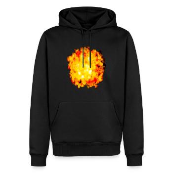Kleine Explosion - Männer Premium Bio Hoodie - Schwarz - Vorne - Nico (187cm)