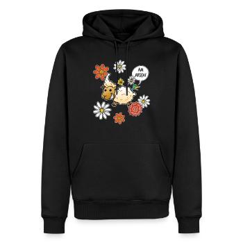 Schaf Vogel Blumen Am Arsch Lustig Sarkasmus - Männer Premium Bio Hoodie - Schwarz - Vorne - Nico (187cm)