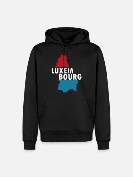 Luxemburg - Männer Premium Bio Hoodie - Schwarz
