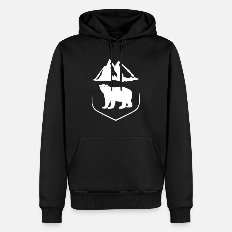 Bär - Männer Premium Bio Hoodie - Schwarz