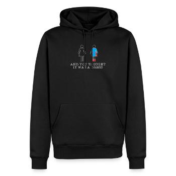 Superwoman - Männer Premium Bio Hoodie - Schwarz - Vorne - Nico (187cm)