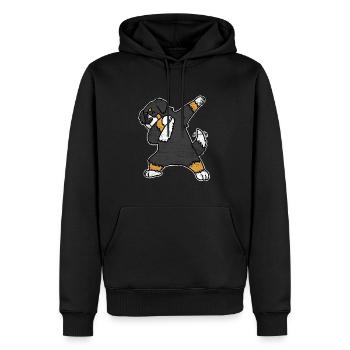 Berner Sennenhund dab - Männer Premium Bio Hoodie - Schwarz - Vorne - Nico (187cm)