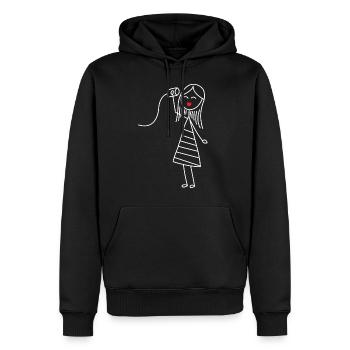 Gift Partnerlook Girlfriends Friendship BFF - Men’s Premium Organic Hoodie - black - Front - Nico (187cm)